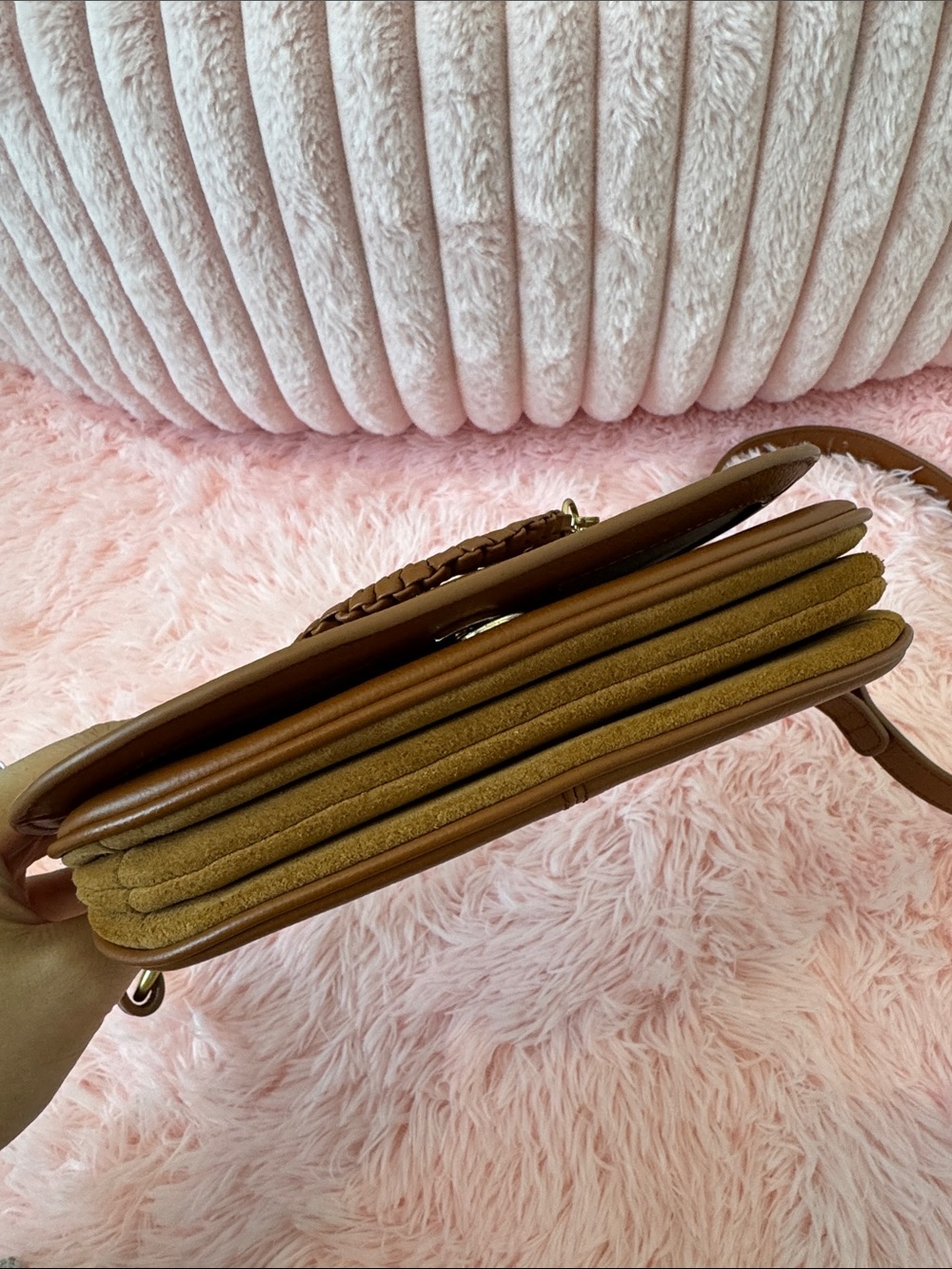 See By Chloé Caramel Brown Suede & Leather Crossbody Bag - Picture 7 of 7